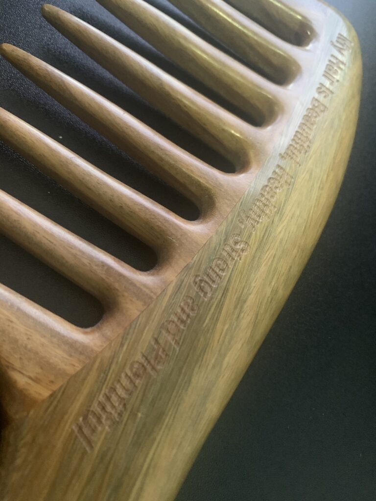 “Affirmation” Sandalwood Comb - Image 2
